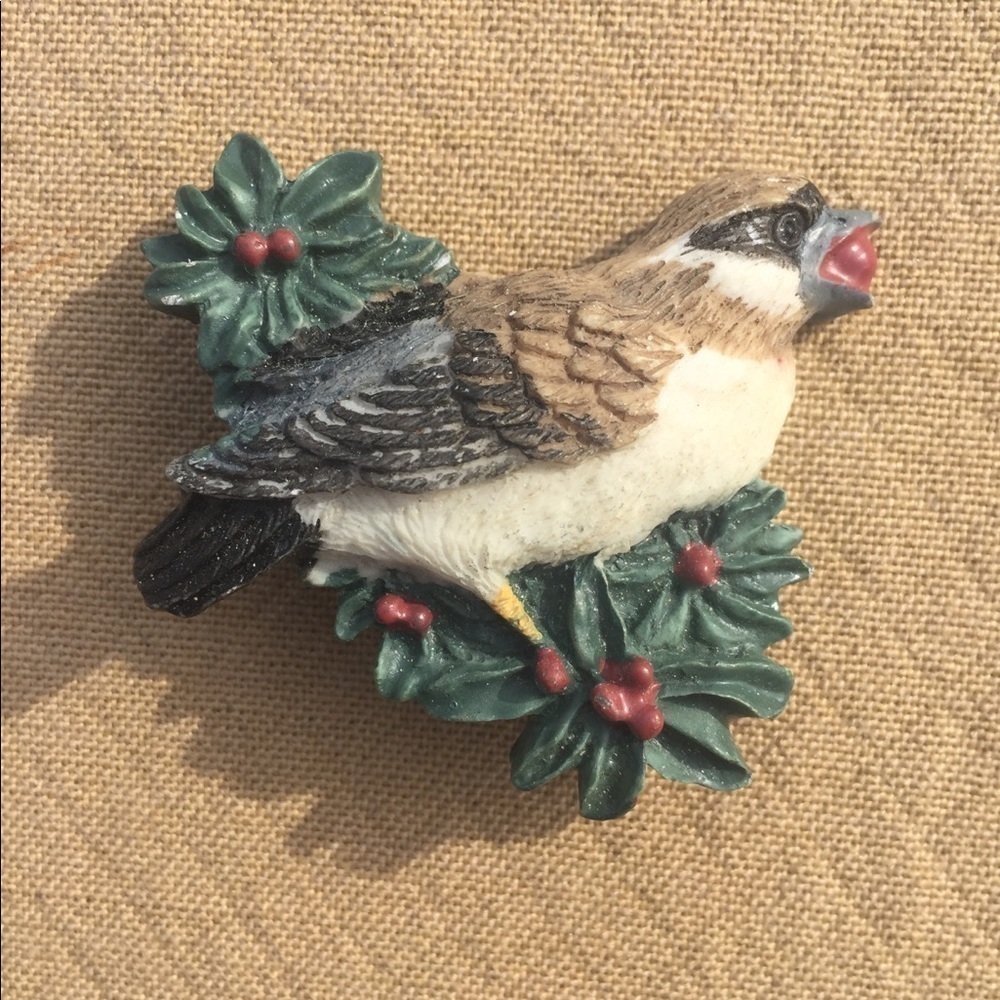 Thick Plastic Bird Brooch Pin